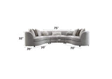 LV02541 Ivria Sectional Sofa with 9 Pillows