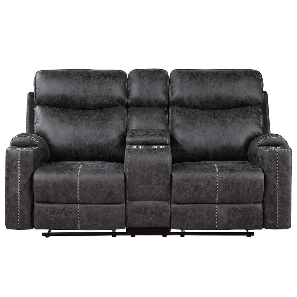 LV02571 Hirah Motion Loveseat with Console and USB Port