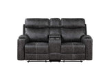 LV02571 Hirah Motion Loveseat with Console and USB Port