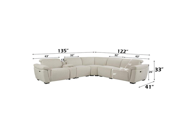 LV02680 Dayana Power Motion Sectional Sofa