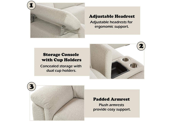 LV02680 Dayana Power Motion Sectional Sofa