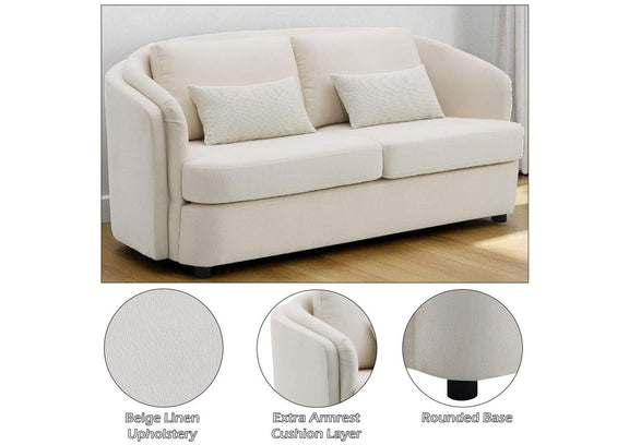 LV02771 Mariko Loveseat with 2 Pillows