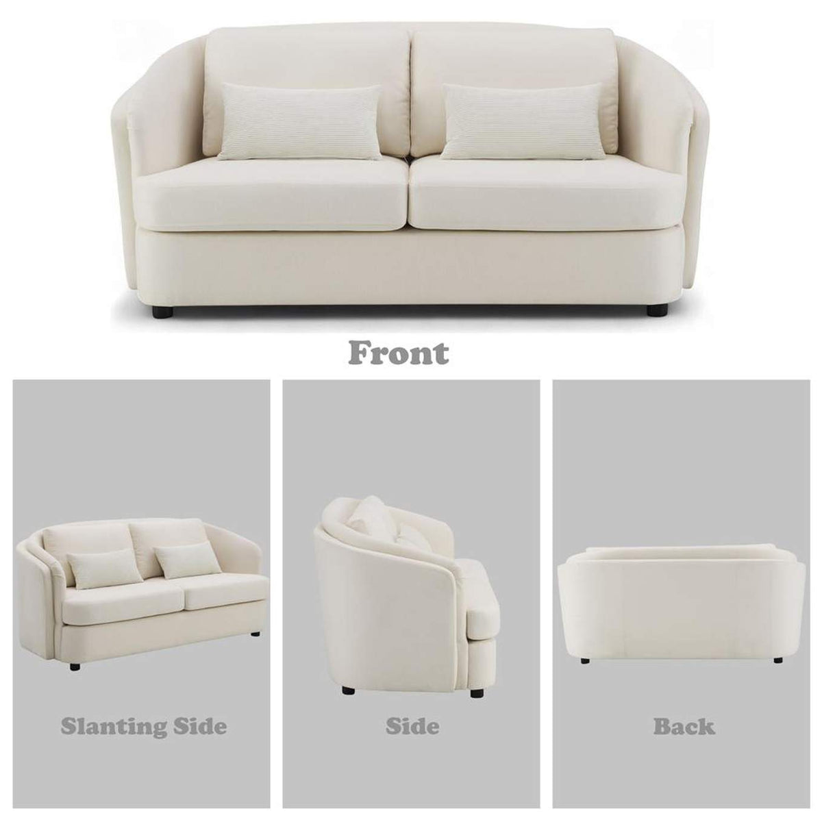 LV02771 Mariko Loveseat with 2 Pillows