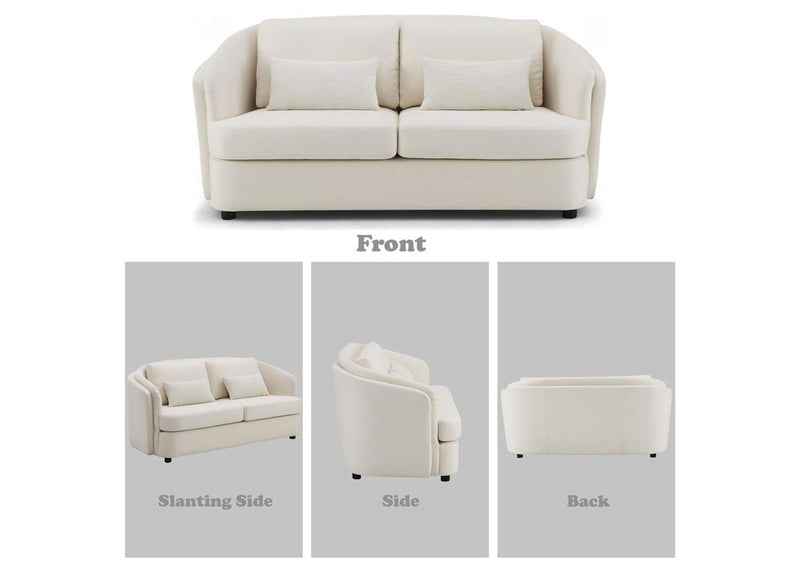 LV02771 Mariko Loveseat with 2 Pillows