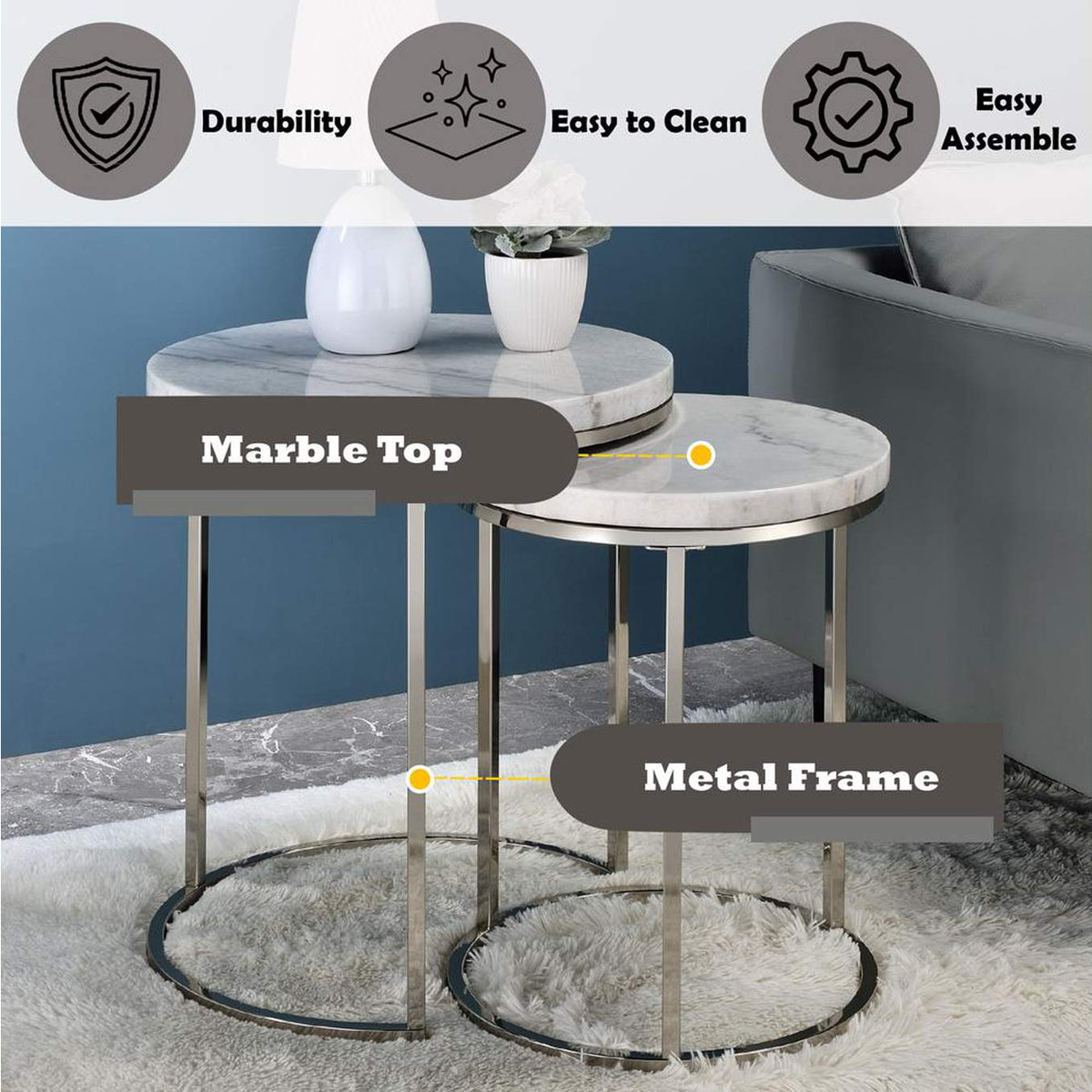 LV02796 Zaidee Nesting Table Set
