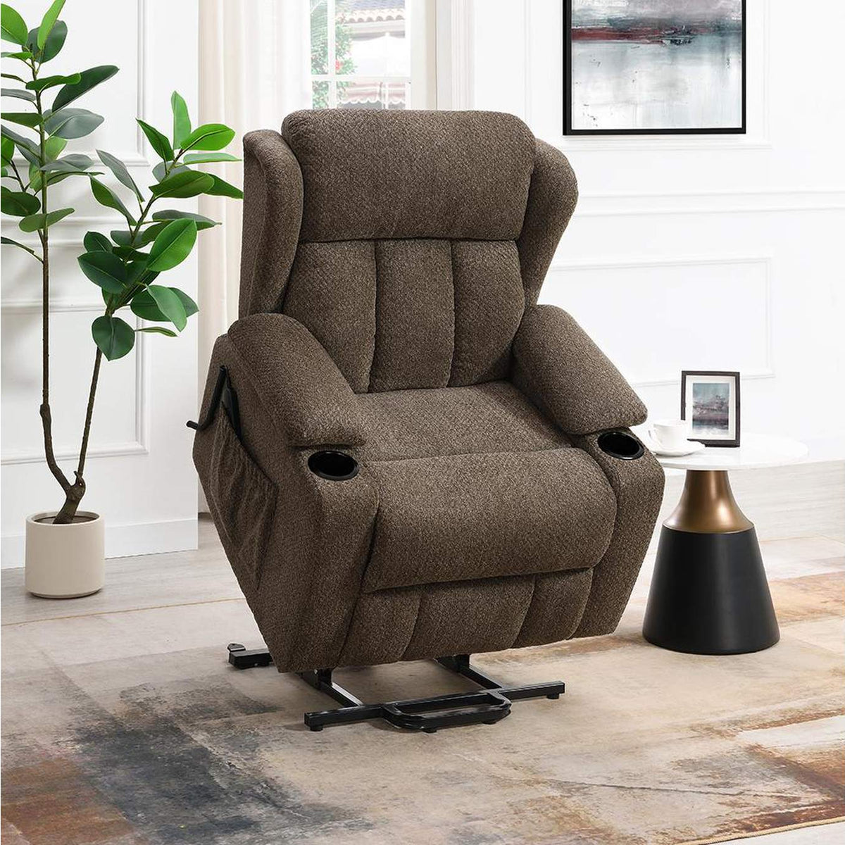 LV02833 Lusio Power Motion Recliner with Lift and Cup Holder