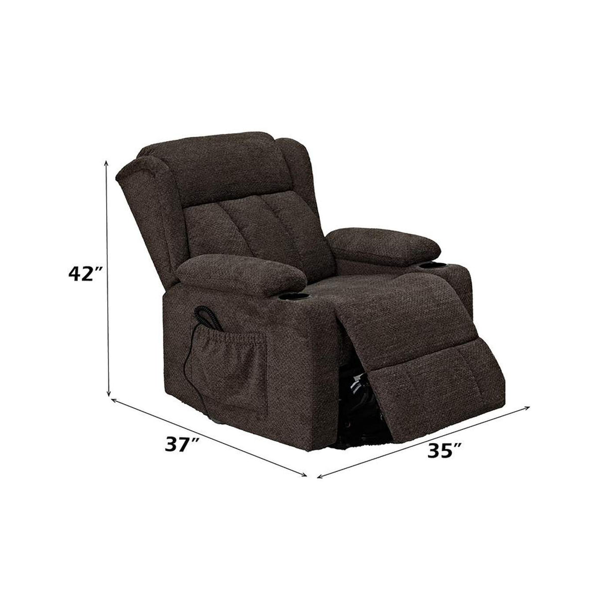 LV02833 Lusio Power Motion Recliner with Lift and Cup Holder