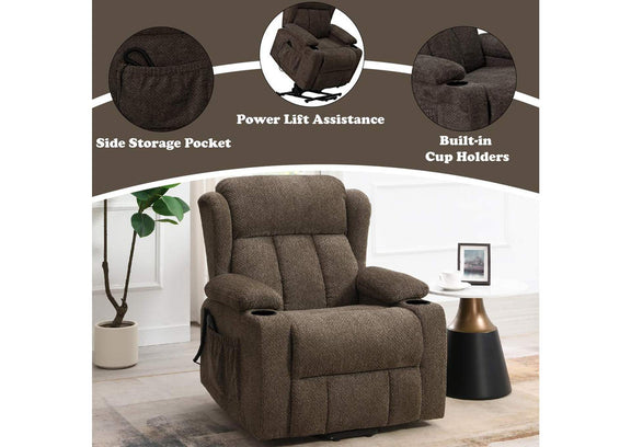LV02833 Lusio Power Motion Recliner with Lift and Cup Holder