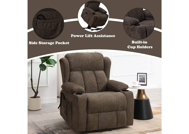 LV02833 Lusio Power Motion Recliner with Lift and Cup Holder