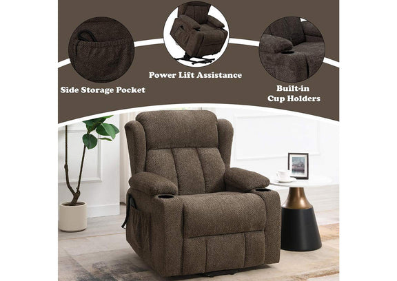 LV02833 Lusio Power Motion Recliner with Lift and Cup Holder