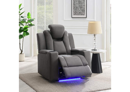 LV02834 Leuco Power Motion Recliner with Cup Holder, Control, Led and Power Headrest