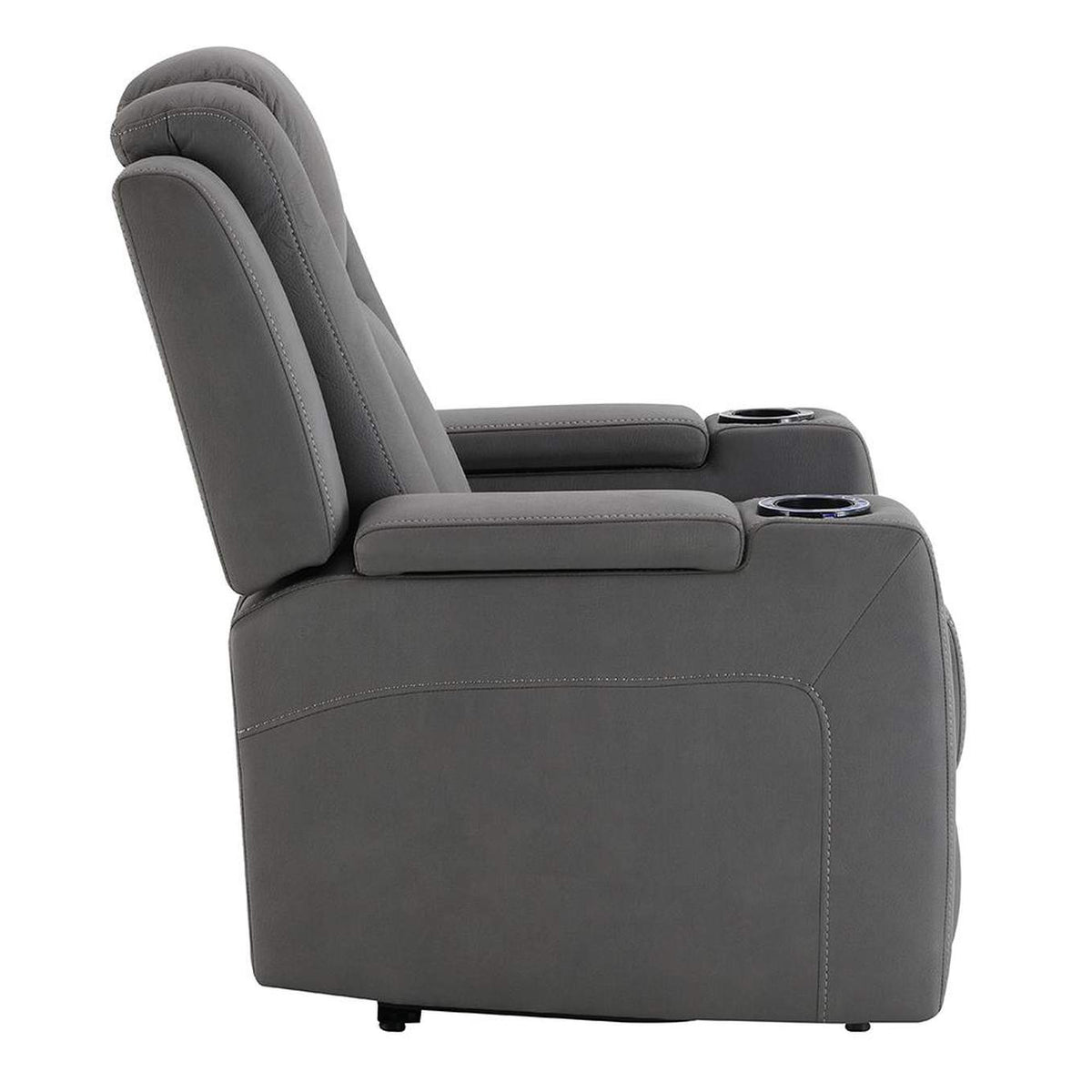 LV02834 Leuco Power Motion Recliner with Cup Holder, Control, Led and Power Headrest