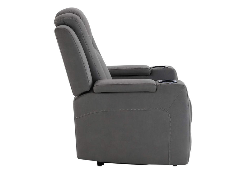 LV02834 Leuco Power Motion Recliner with Cup Holder, Control, Led and Power Headrest
