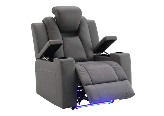LV02834 Leuco Power Motion Recliner with Cup Holder, Control, Led and Power Headrest