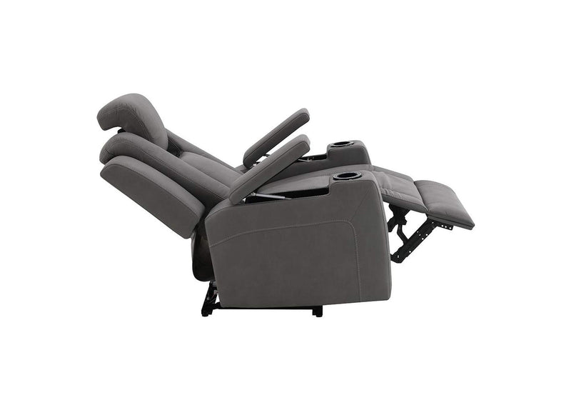 LV02834 Leuco Power Motion Recliner with Cup Holder, Control, Led and Power Headrest