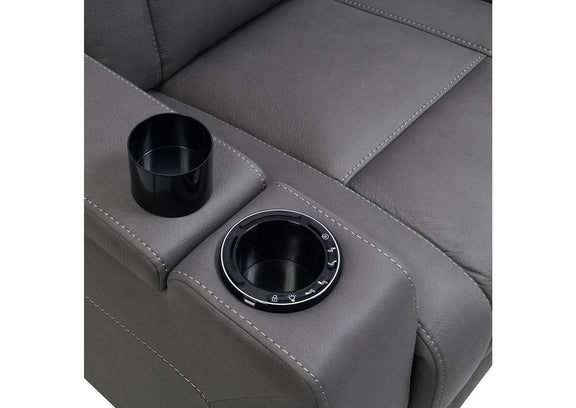 LV02834 Leuco Power Motion Recliner with Cup Holder, Control, Led and Power Headrest