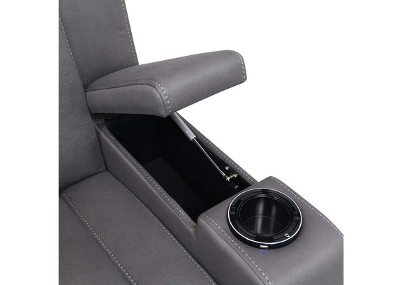 LV02834 Leuco Power Motion Recliner with Cup Holder, Control, Led and Power Headrest