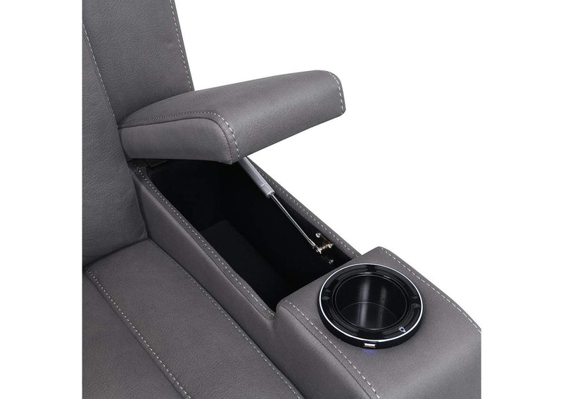LV02834 Leuco Power Motion Recliner with Cup Holder, Control, Led and Power Headrest