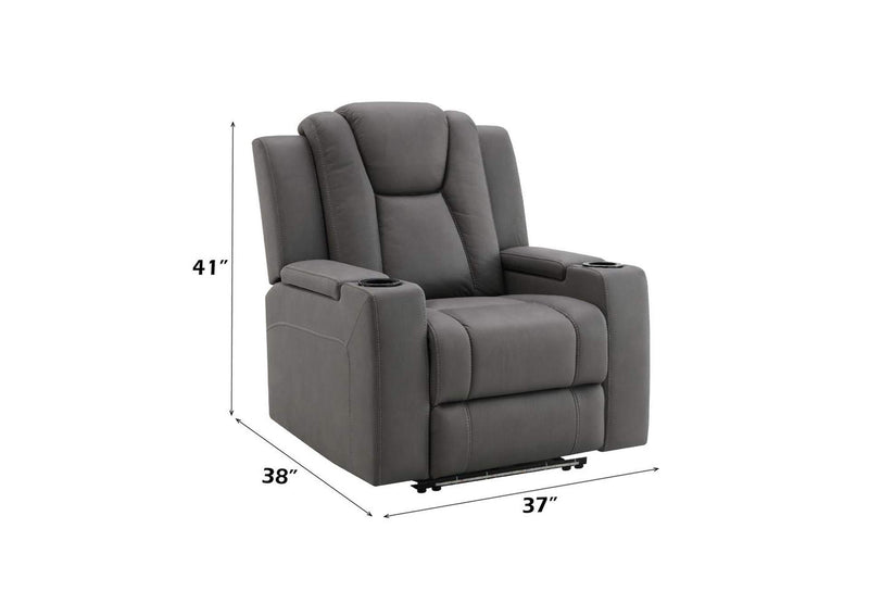 LV02834 Leuco Power Motion Recliner with Cup Holder, Control, Led and Power Headrest