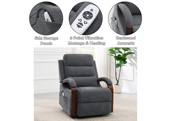 LV02872 Kayla Power Recliner with Lift and Heating and Massage