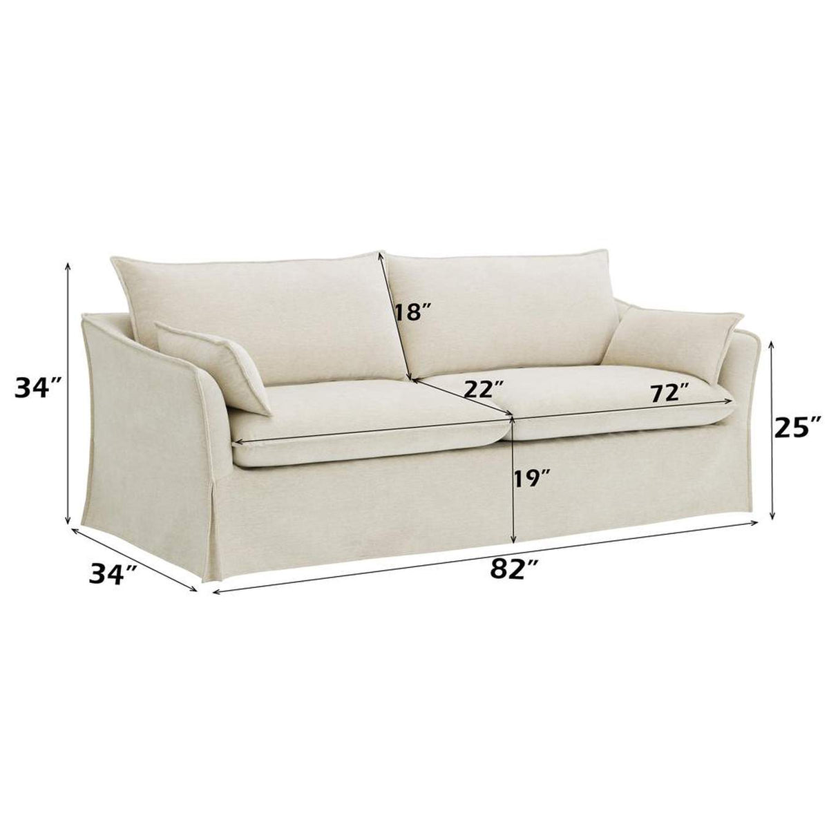 LV02910 Shane Sofa with 2 Pillows