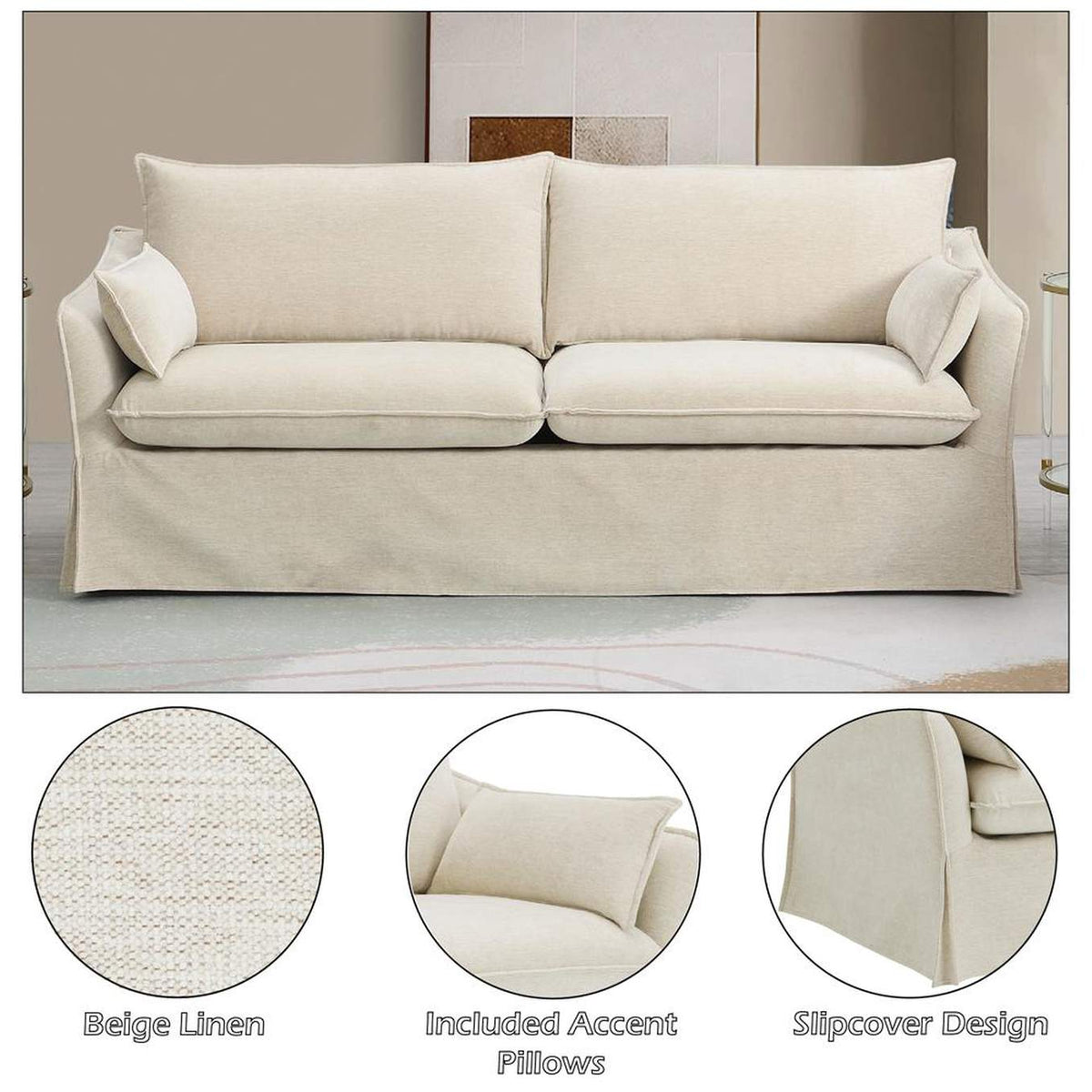LV02910 Shane Sofa with 2 Pillows