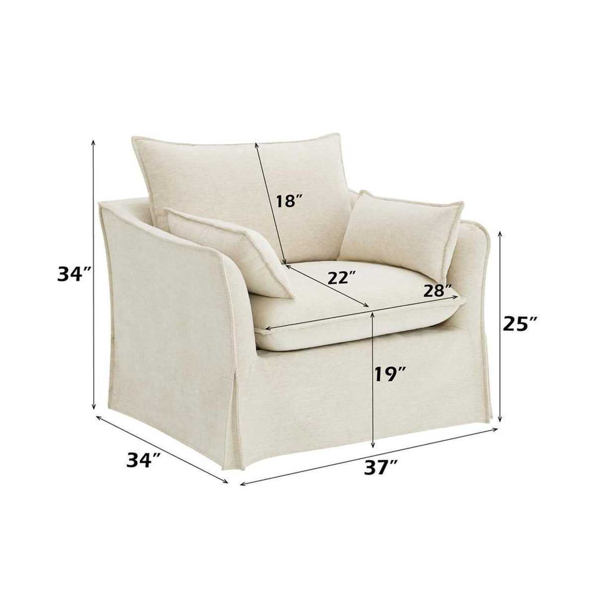LV02912 Shane Chair with 2 Pillows