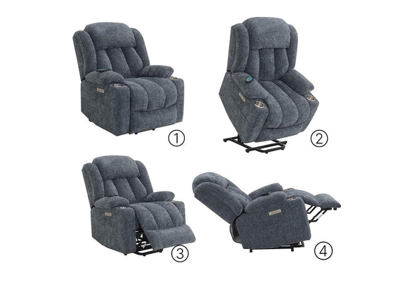 LV02996A Omarion Power Recliner with Lift, Heating and Massage