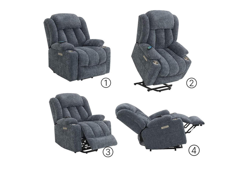 LV02996A Omarion Power Recliner with Lift, Heating and Massage