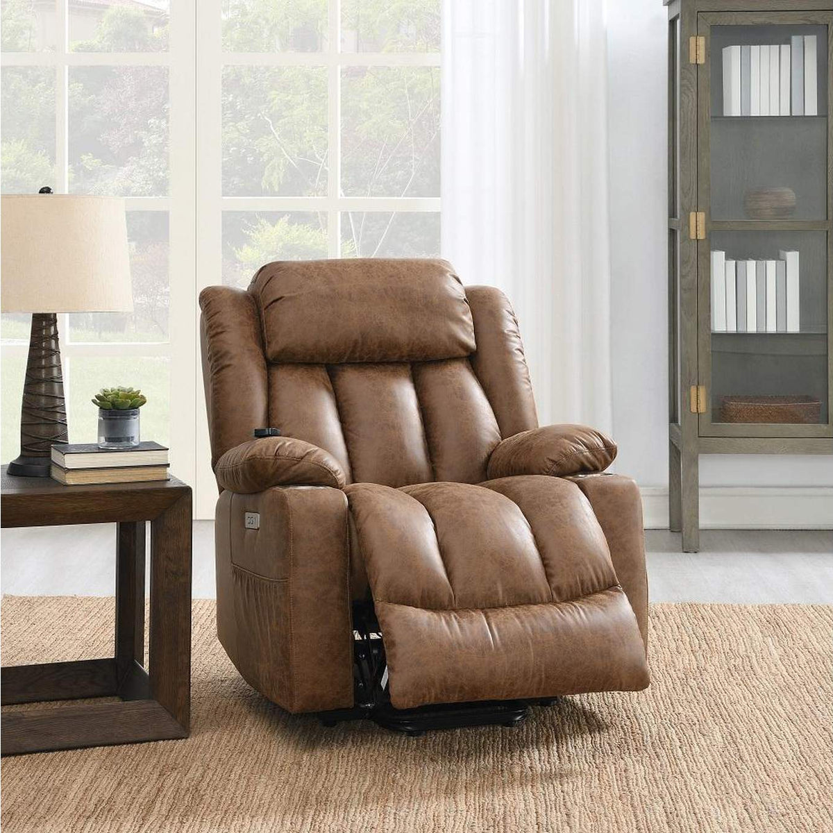 LV02997 Omarion Power Recliner with Lift and Heating and Massage
