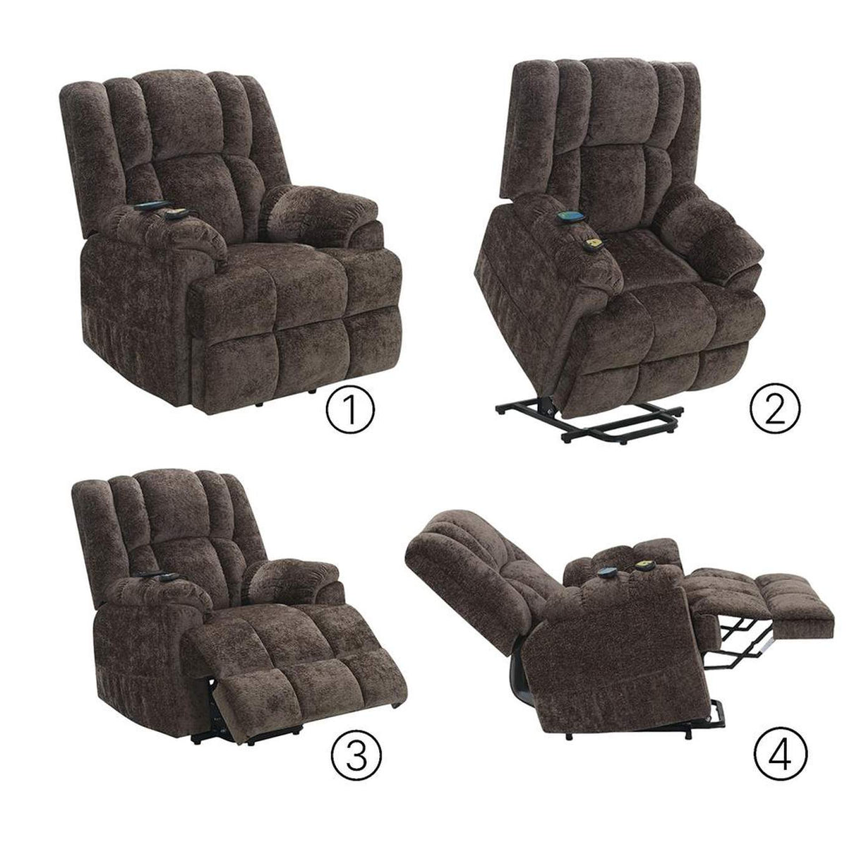 LV02998A Pacay Power Recliner with Lift, Heating and Massage