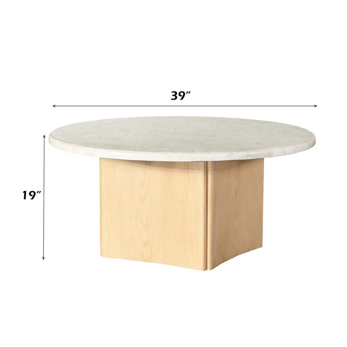 LV03005 Qwin Coffee Table with Marble Top