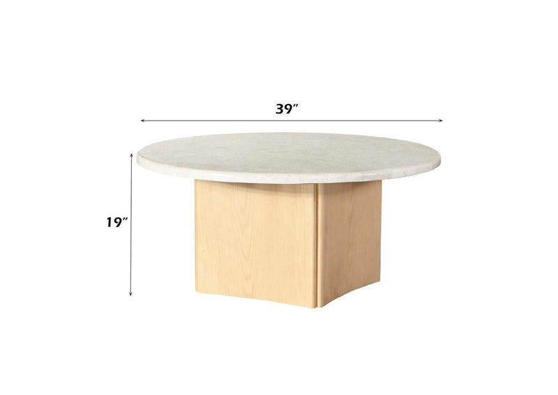 LV03005 Qwin Coffee Table with Marble Top