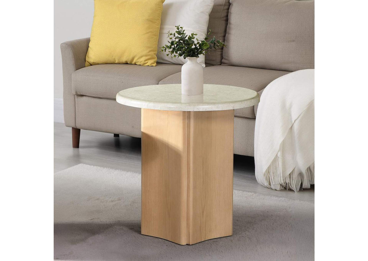 LV03006 Qwin End Table with Marble Top