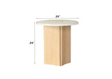 LV03006 Qwin End Table with Marble Top