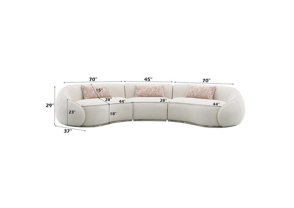 LV03010 Sahara Sectional Sofa with 3 Pillows