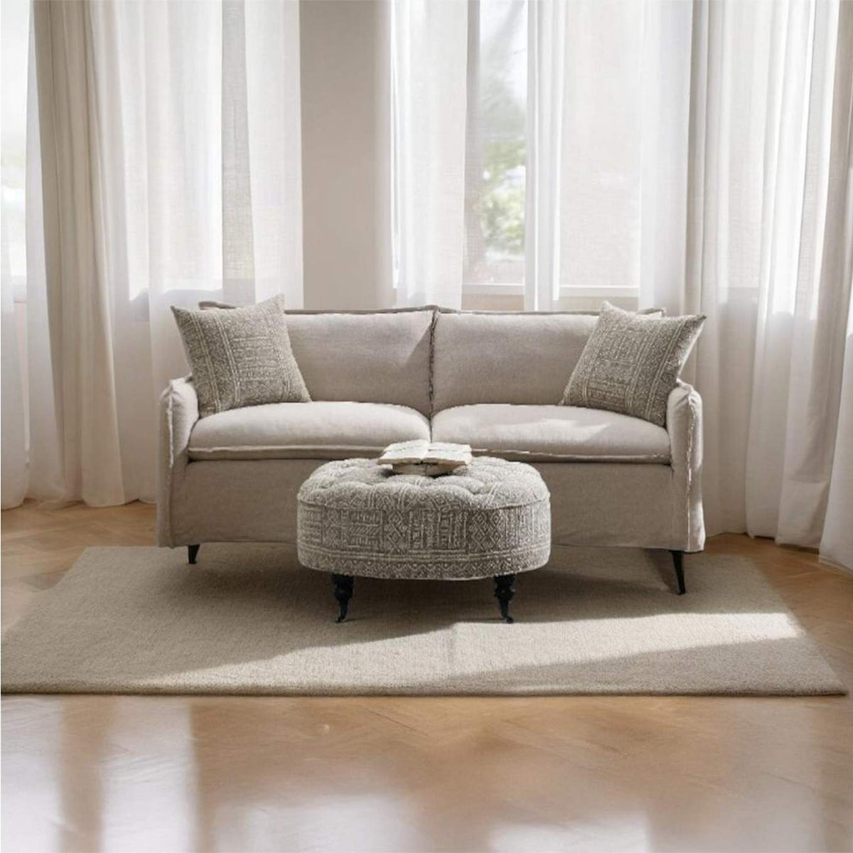 LV03080 Upendo Sofa with 2 Pillows