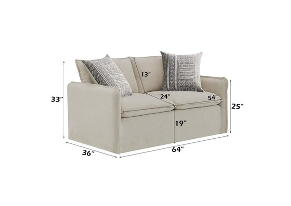 LV03081 Upendo Loveseat with 2 Pillows