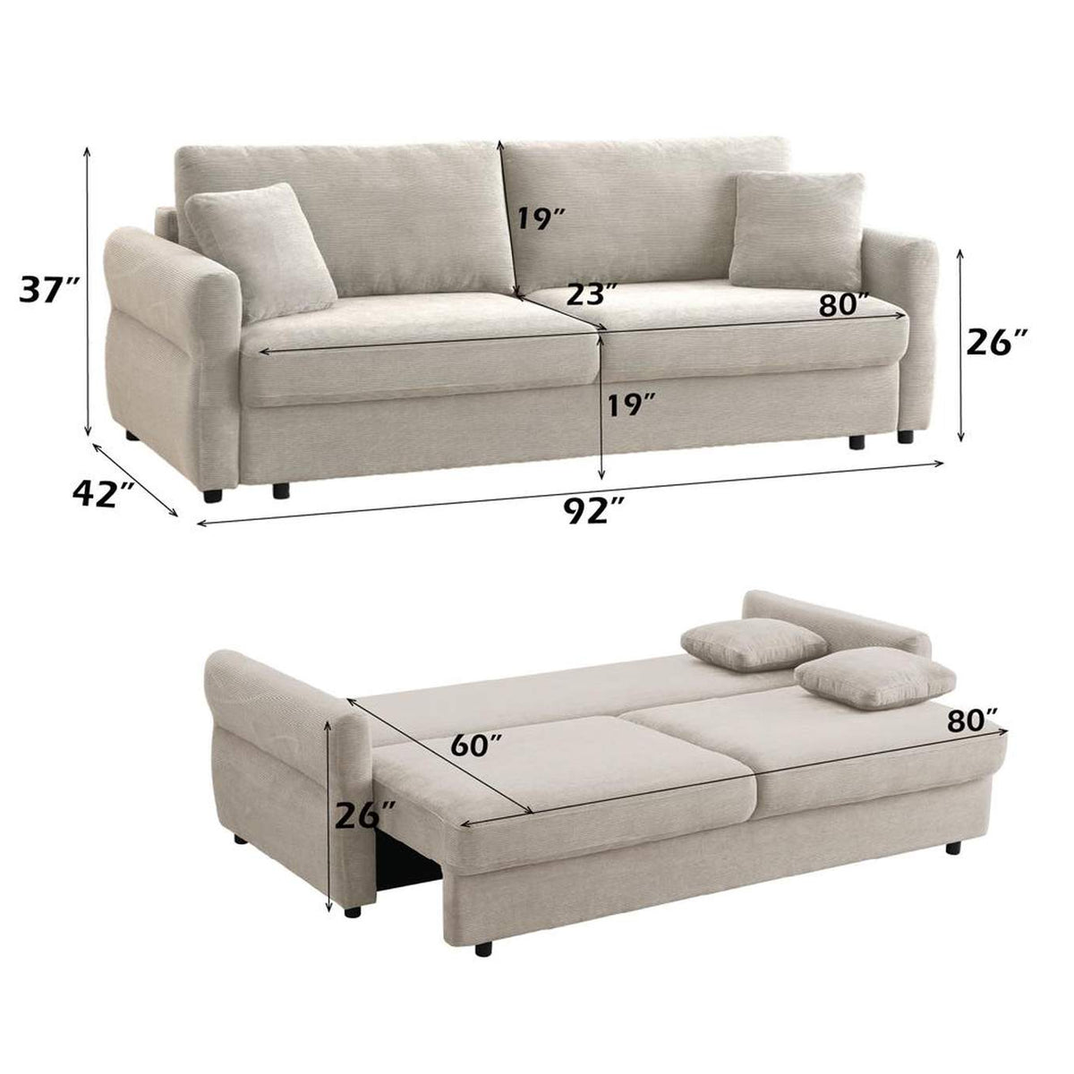 LV03130 Haran Sofa with Sleeper