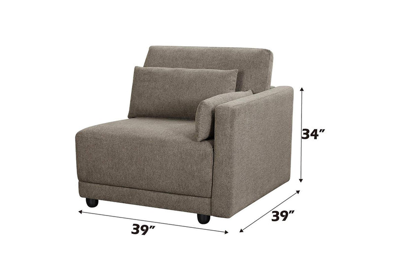 LV03151 Rylie Modular - Right Facing Chair with 2 Pillows