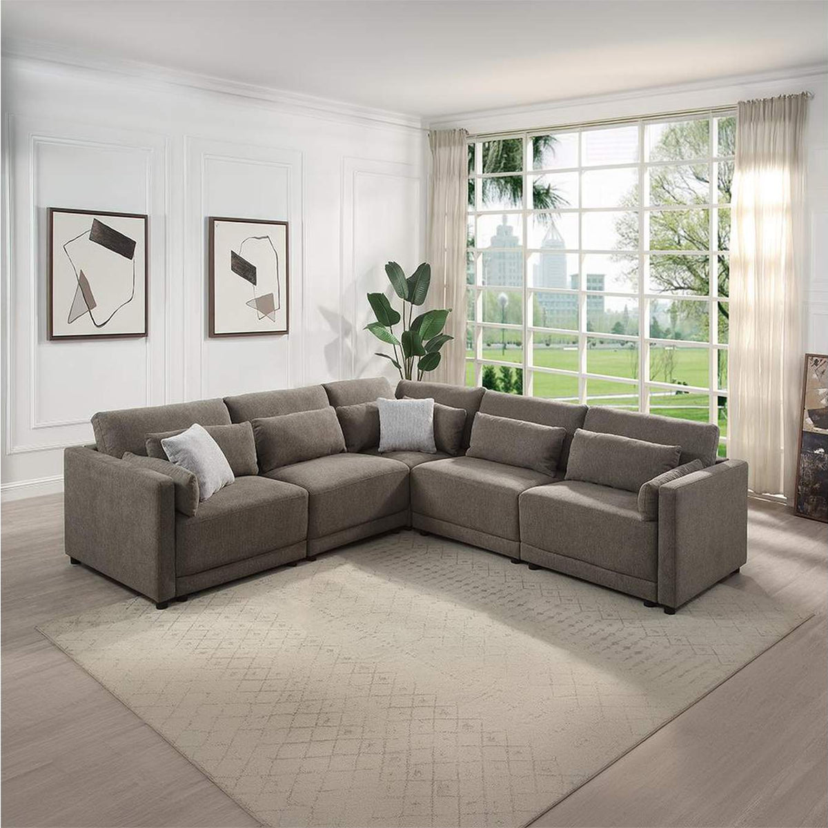LV03151 Rylie Modular - Right Facing Chair with 2 Pillows