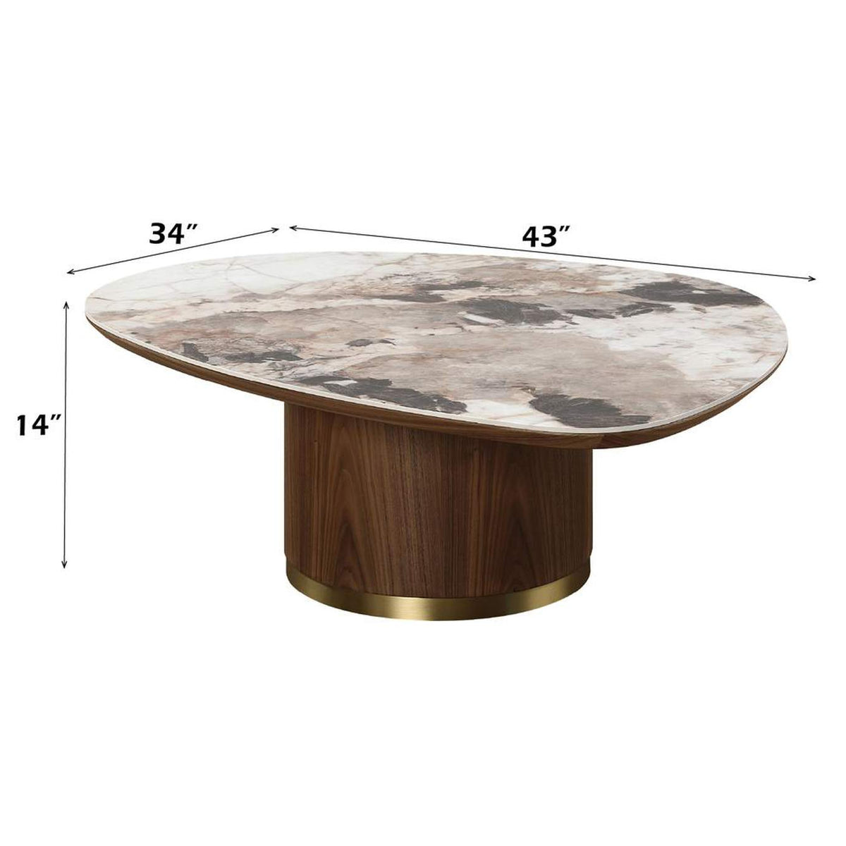 LV03155 Willene Coffee Table with Ceramic Top