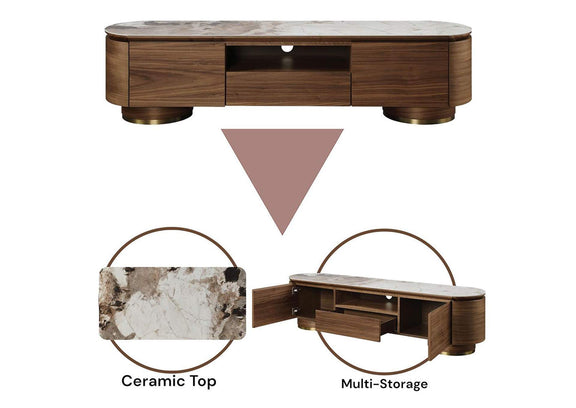 LV03158 Willene TV Stand with Ceramic Top
