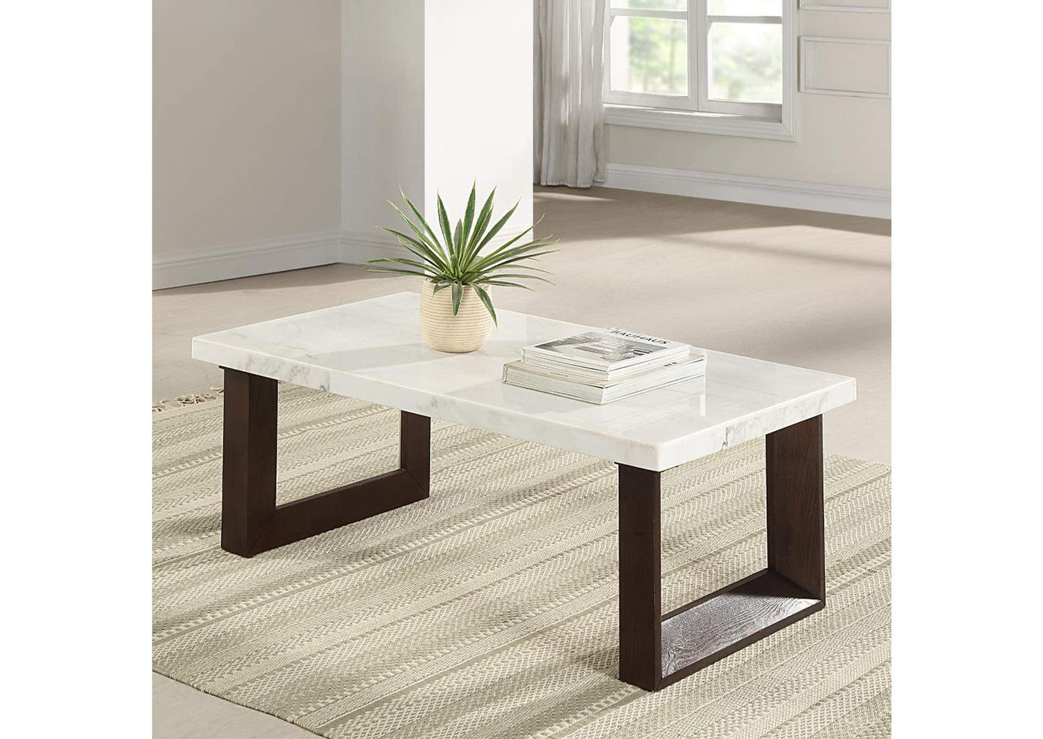 LV03205 Edwyn Coffee Table with Marble Top