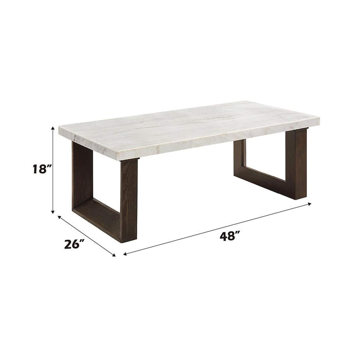 LV03205 Edwyn Coffee Table with Marble Top