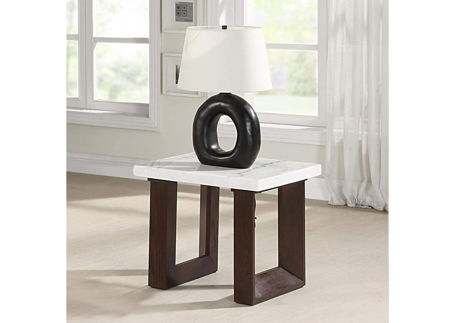 LV03206 Edwyn End Table with Marble Top