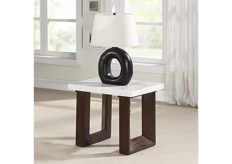 LV03206 Edwyn End Table with Marble Top