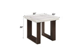 LV03206 Edwyn End Table with Marble Top