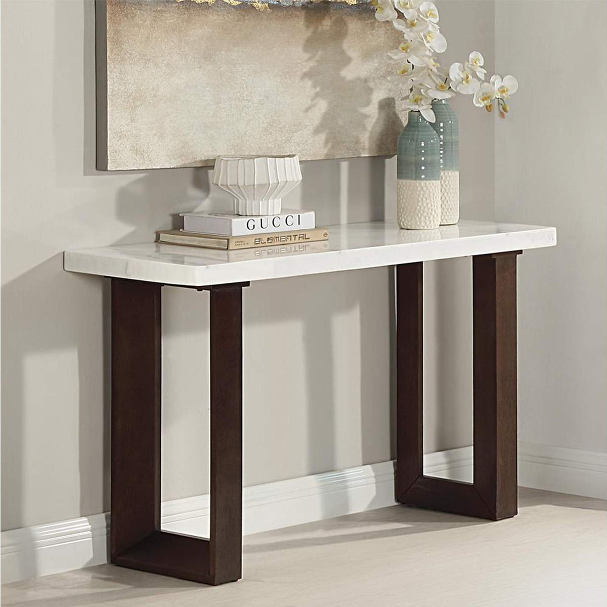 LV03207 Edwyn Sofa Table with Marble Top