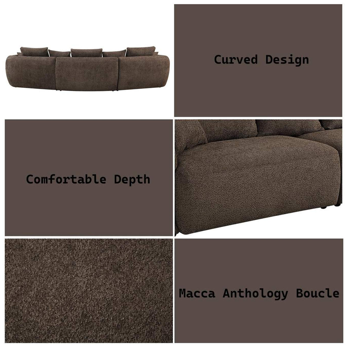 LV03250 Bash Sofa with 7 Pillows
